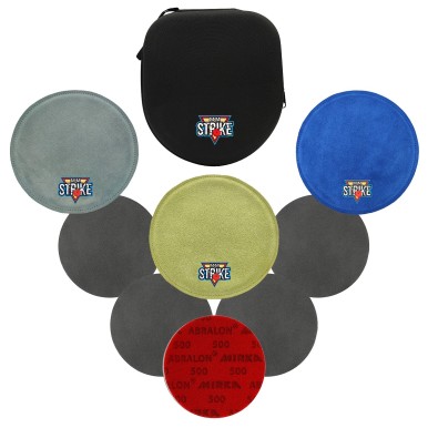 3x M&M Strike Ścierki Bowlingowe + 5x MIRKA Abralon Krążki Ścierne + Czarne etui