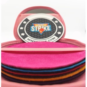 MM STRIKE FlexHook Bowling Disk + 5x pads en cuir de bowling + étui + 5x Mirka Abralon pads