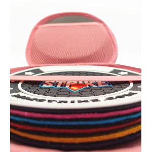 MM STRIKE FlexHook Bowling Disk + 5x pads en cuir de bowling + étui + 5x Mirka Abralon pads