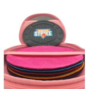 MM STRIKE FlexHook Bowling Disk + 5x pads en cuir de bowling + étui + 5x Abralon pads