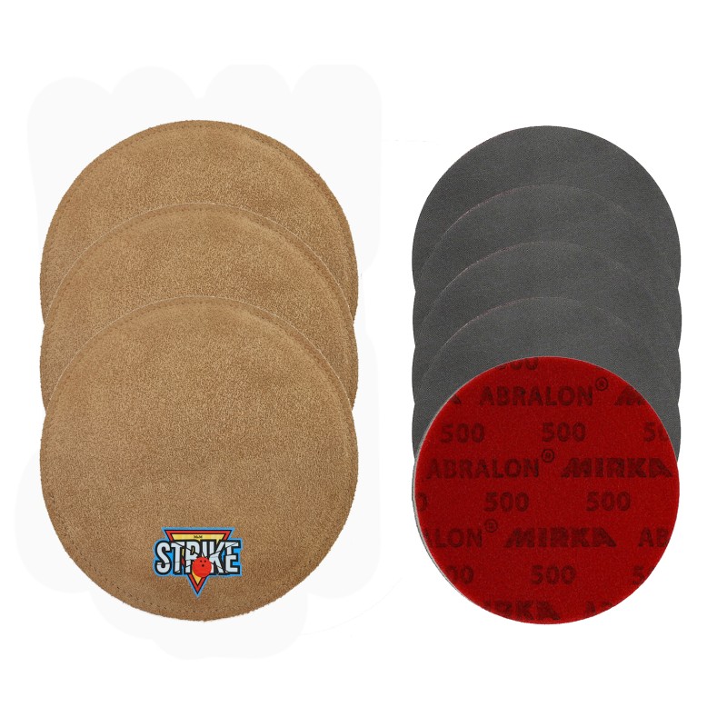3x MM STRIKE Premium Bowling Shammy Pad + 5x MIRKA Abralon Krążki ścierne (Gradacje 180-4000) 3x MM STRIKE Premium Bowling Shammy Pad + 5x MIRKA Abralon Krążki ścierne (Gradacje 180-4000)