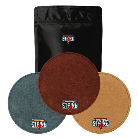 3x M&M Strike 2-lagiges Premium Bowling Shammy Pad. Naturleder! Zum Abwischen von Öl von Bowlingkugeln. MIX