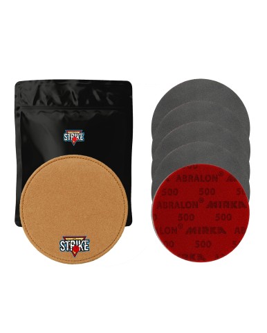 1x M&M Strike Premium Bowling Shammy + 5x MIRKA Abralon Schleifpads (Körnung 180–4000)