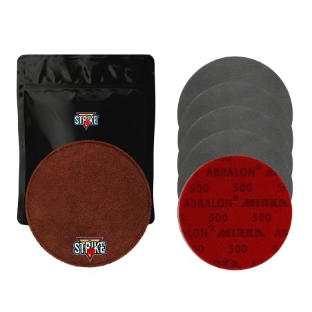 1x M&M Strike Premium Bowling Shammy + 5x MIRKA Abralon Schleifpads (Körnung 180–4000)