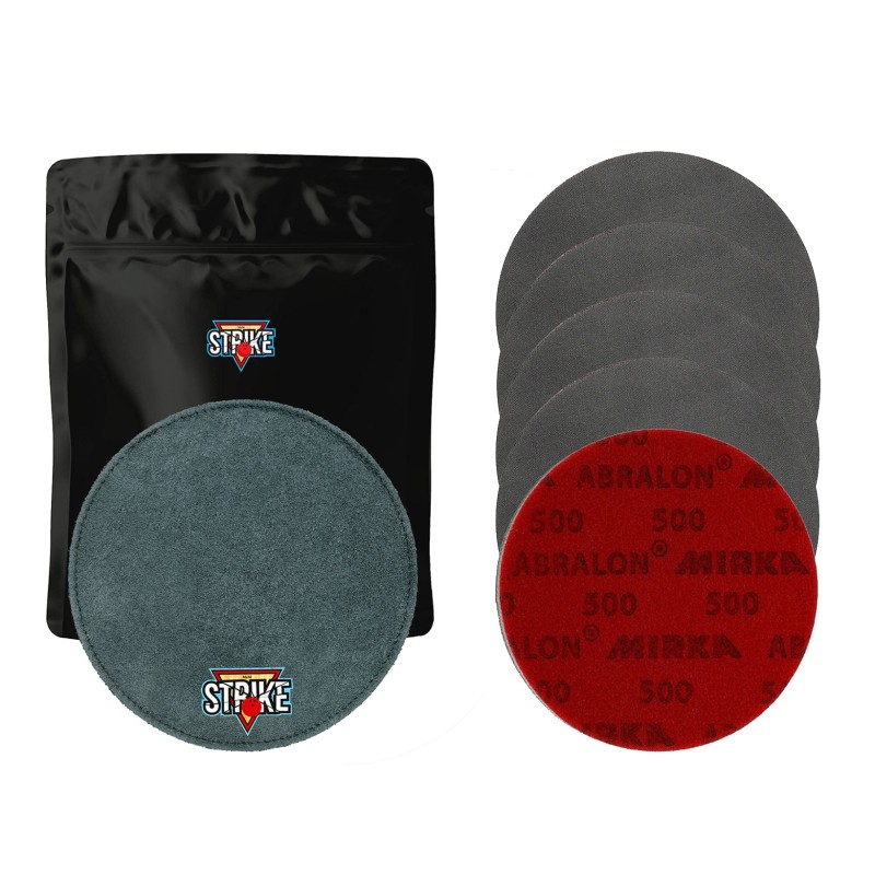 1x M&M Strike Premium Bowling Shammy Pad + 5x MIRKA Abralon Sanding Discs (Grits 180-4000) 1x M&M Strike Premium Bowling Shammy Pad + 5x MIRKA Abralon Sanding Discs (Grits 180-4000)