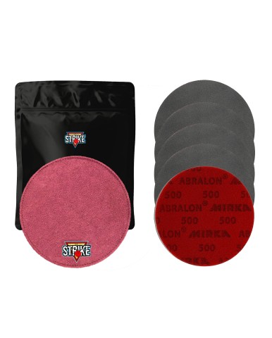 1x M&M Strike Premium Bowling Shammy + 5x MIRKA Abralon Schleifpads (Körnung 180–4000)
