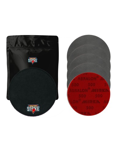 1x M&M Strike Premium Bowling Shammy + 5x MIRKA Abralon Schleifpads (Körnung 180–4000)