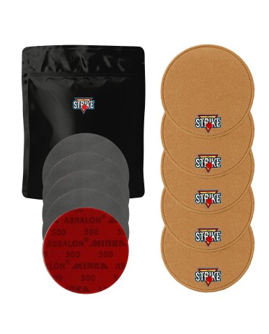 5x M&M Strike Premium Bowling Shammy + 5x MIRKA Abralon Schleifpads (Körnung 180–4000)