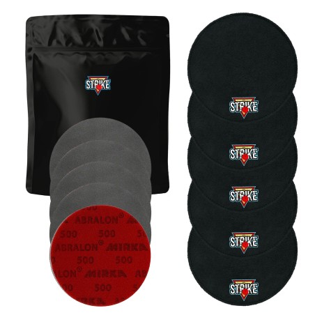5x M&M Strike Premium Bowling Shammy + 5x MIRKA Abralon Schleifpads (Körnung 180–4000)