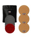 3x M&M Strike Premium Bowling Shammy Pad  + 5x MIRKA Abralon discos abrasivos (Grits 180-4000)