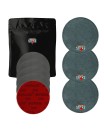 3x M&M Strike Premium Bowling Shammy + 5x MIRKA Abralon Schleifpads (Körnung 180–4000)