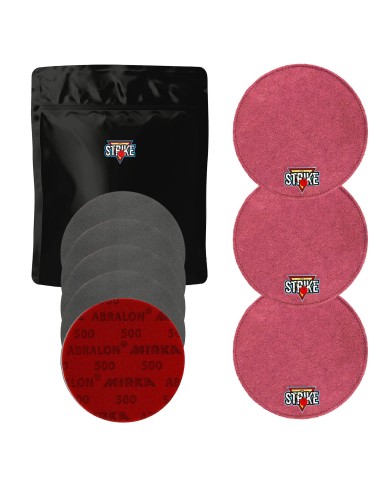 3x M&M Strike Premium Bowling Shammy Pad + 5x MIRKA Abralon Sanding Discs (Grits 180-4000)