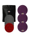 3x M&M Strike Premium Bowling Shammy + 5x MIRKA Abralon Schleifpads (Körnung 180–4000)