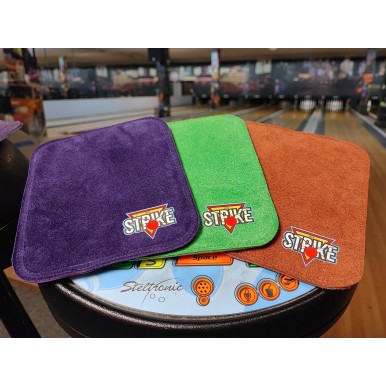 3x M&M Strike Premium Bowling Shammy Pad 2-capas. Cuero natural Para limpiar el aceite de las bolas de boliche